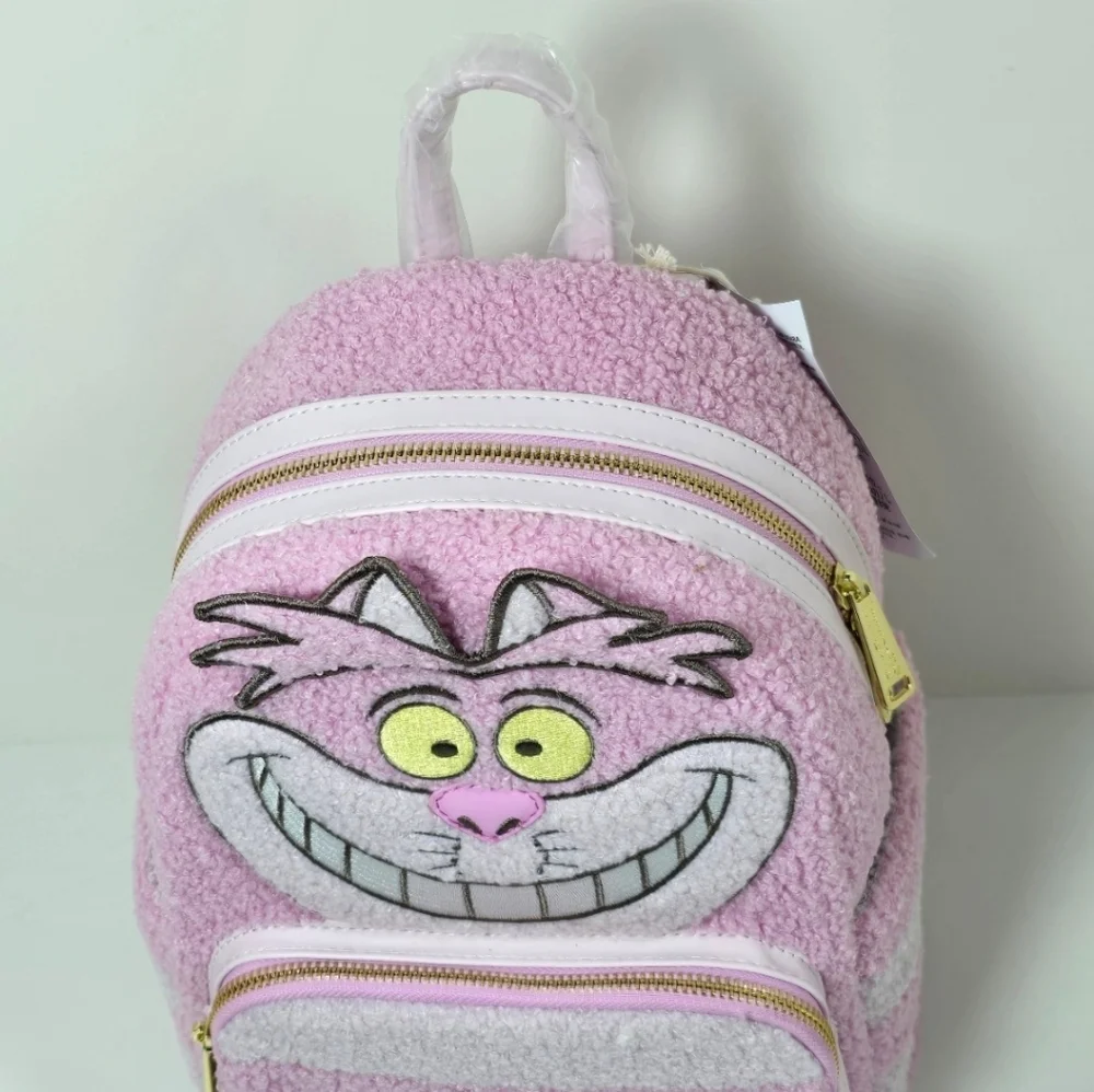 Loungefly Disney Parks Cheshire Cat Sherpa Mini Backpack NWT